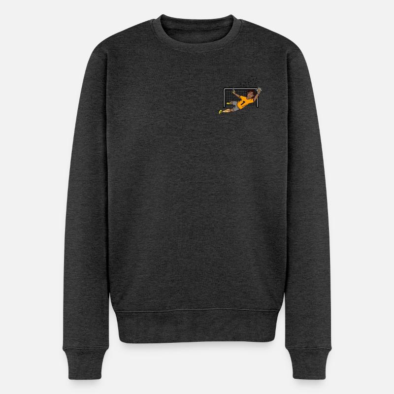 Fliegenfänger - Männer Premium Bio Pullover - Anthrazit meliert
