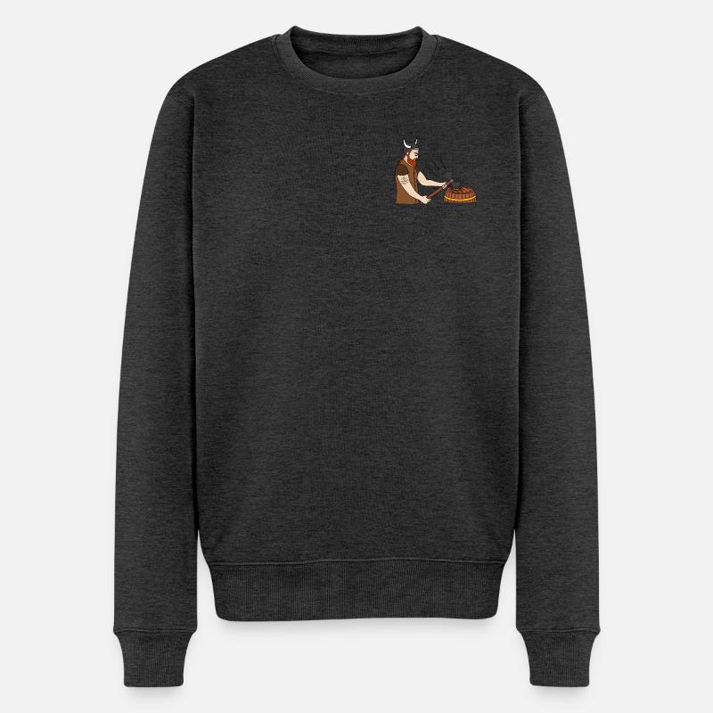 Fassanstecher - Männer Premium Bio Pullover - Anthrazit meliert
