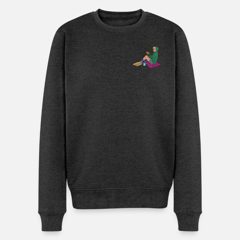 Kater Boy - Männer Premium Bio Pullover - Anthrazit meliert