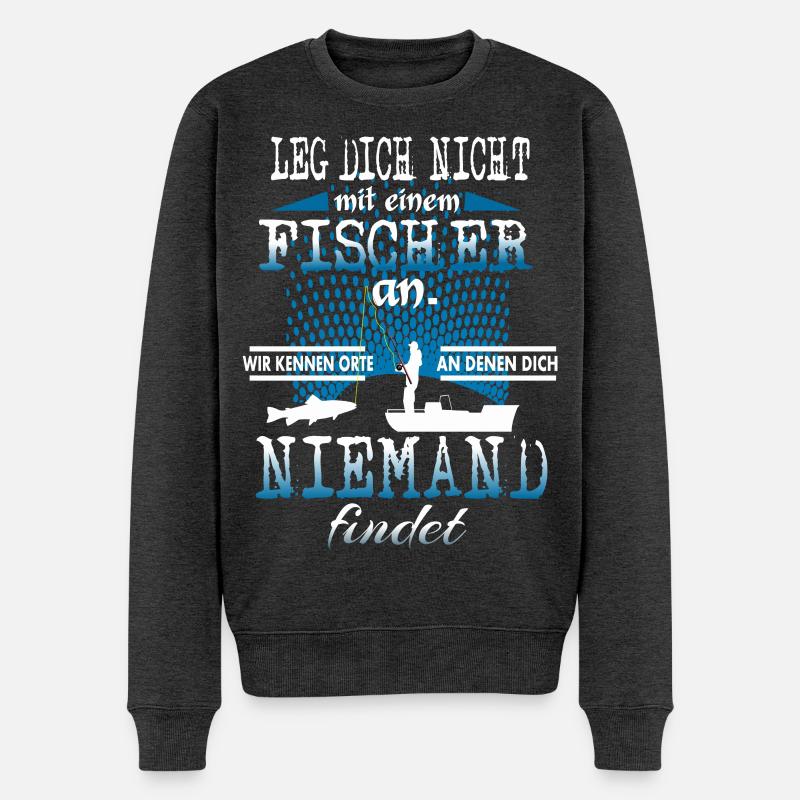 Fischer - Männer Premium Bio Pullover - Anthrazit meliert