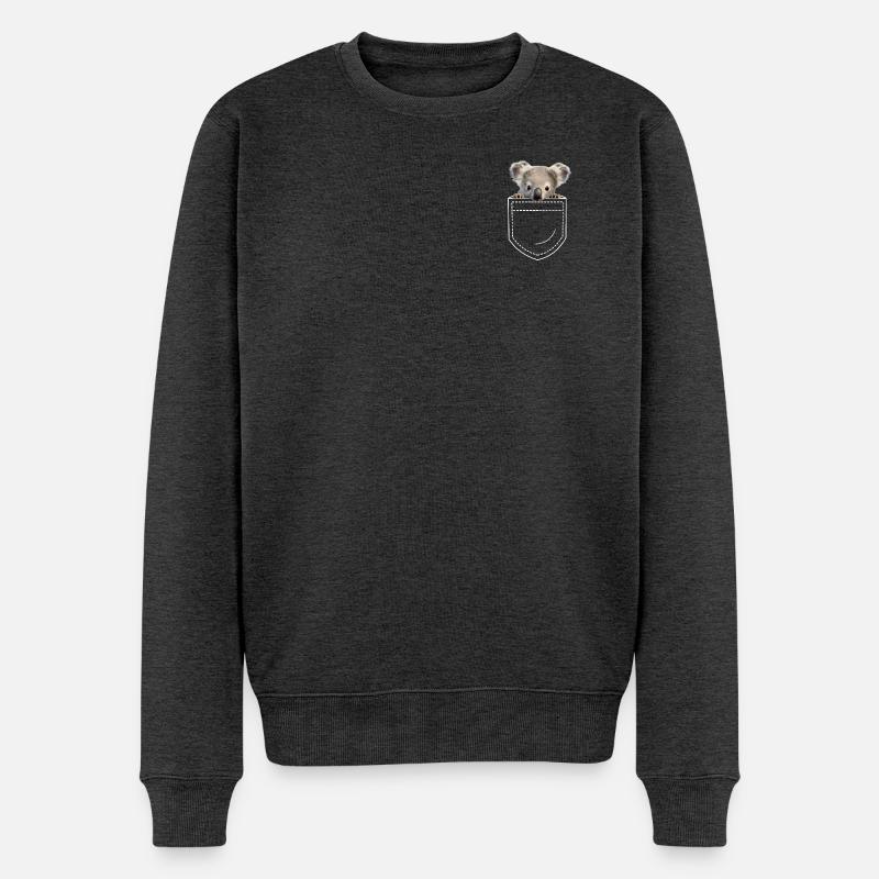 Koala Koalabär - Männer Premium Bio Pullover - Anthrazit meliert