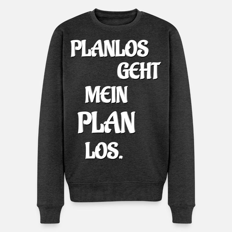 PLANLOS VA MON PLAN LOS - Pull Premium bio Homme - anthracite chiné