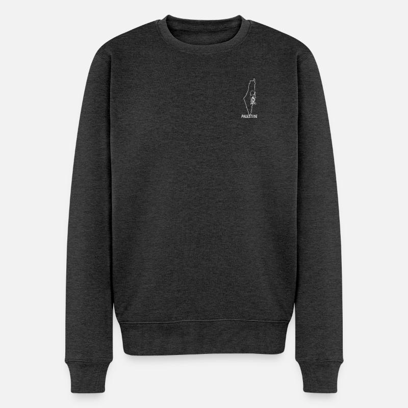 Handala Palestine - Männer Premium Bio Pullover - Anthrazit meliert