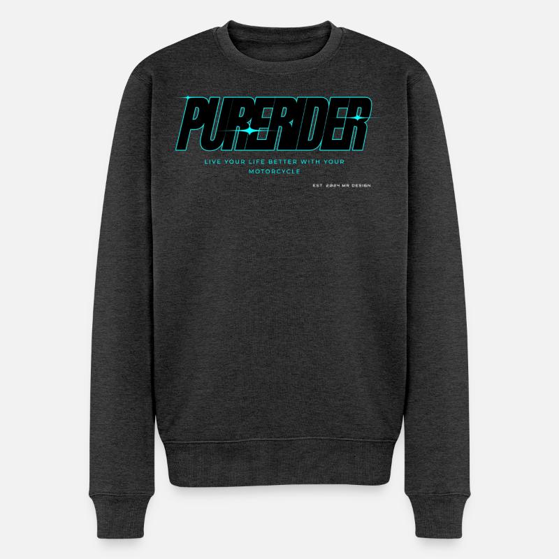 Neon Purerider x MR DESIGN - Männer Premium Bio Pullover - Anthrazit meliert