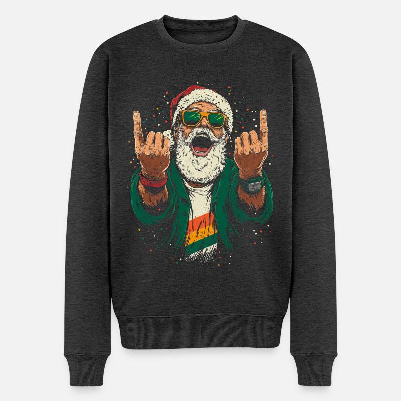 Sankt Nikolaus Rocking - Pull Premium bio Homme - anthracite chiné