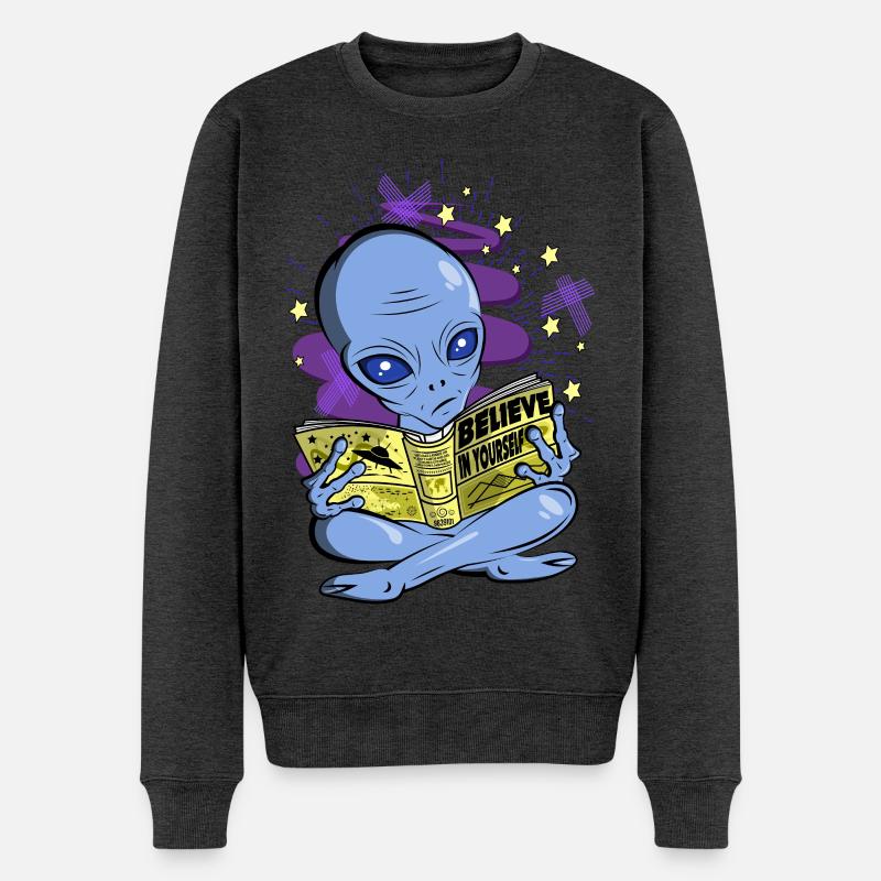 Alien - Croyez en vous - Pull Premium bio Homme - anthracite chiné