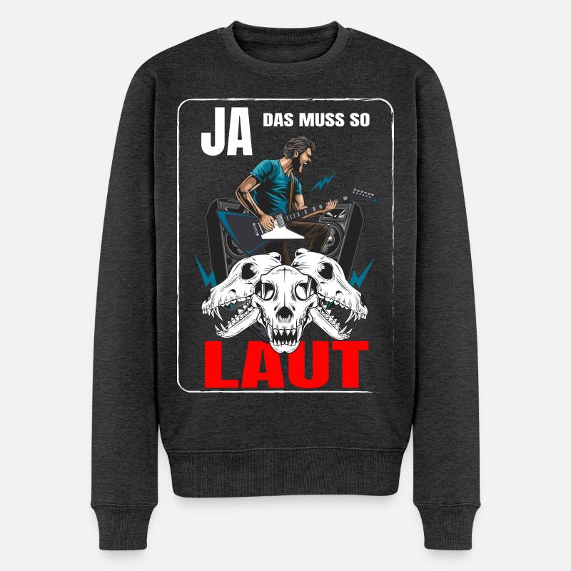 Ja das muss so Laut - Männer Premium Bio Pullover - Anthrazit meliert