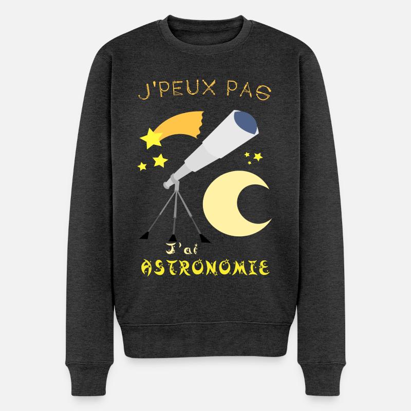 Ich kann keine Astronomie haben - Männer Premium Bio Pullover - Anthrazit meliert