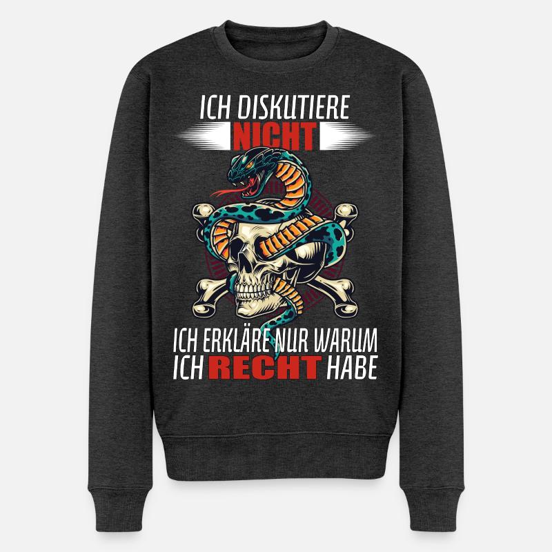Je ne discute pas - j’explique juste... - Pull Premium bio Homme - anthracite chiné
