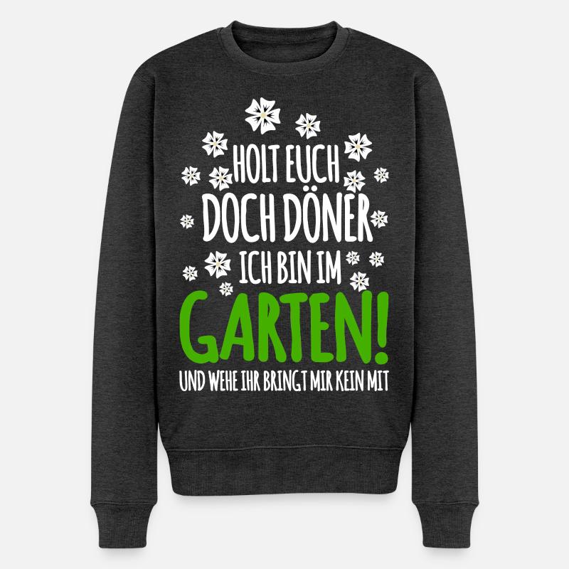 Jardinier dans le jardin - Pull Premium bio Homme - anthracite chiné