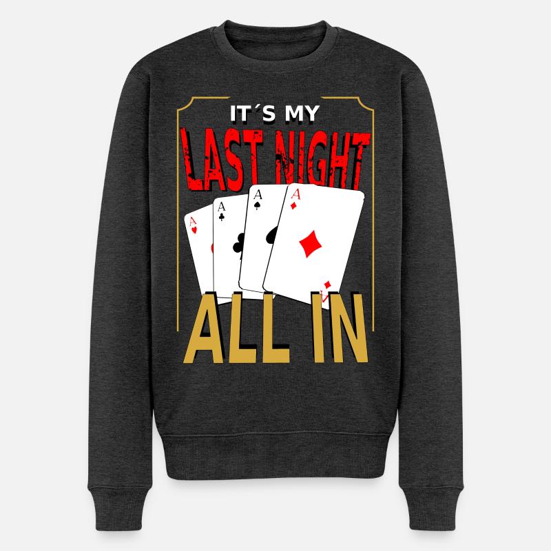 Last Night JGA - Männer Premium Bio Pullover - Anthrazit meliert