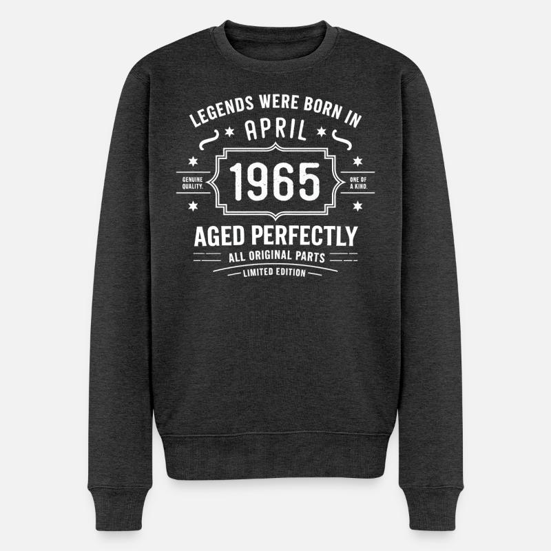 Avril 1965 - Pull Premium bio Homme - anthracite chiné
