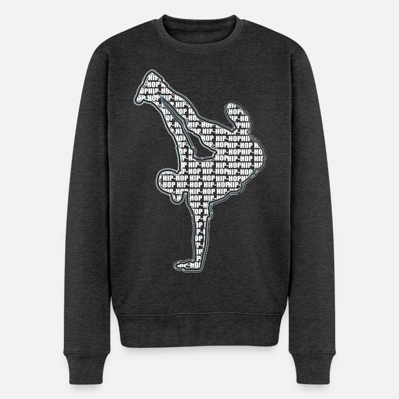 Breakdance - Männer Premium Bio Pullover - Anthrazit meliert