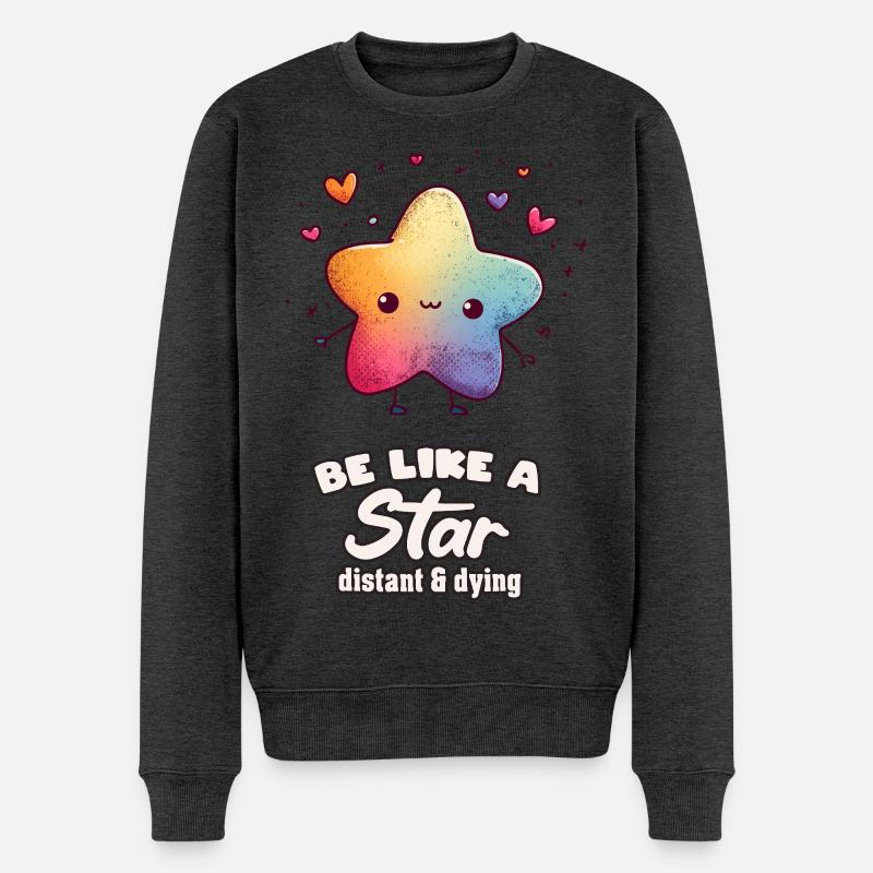 Soyez comme une star - Pull Premium bio Homme - anthracite chiné