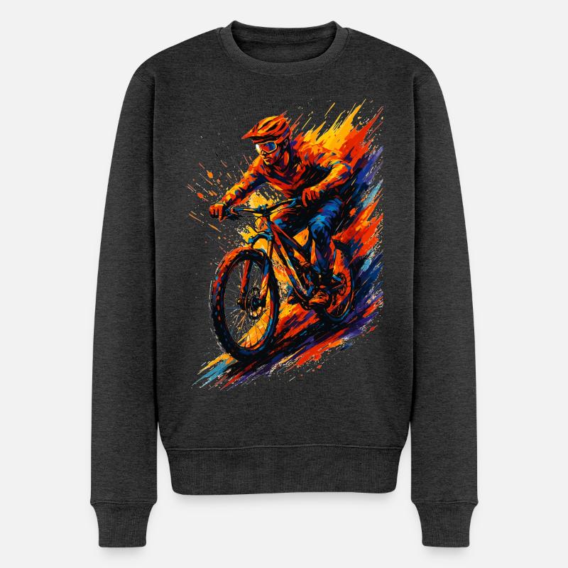 Cadeau cool pour VTTT VTT, - Pull Premium bio Homme - anthracite chiné