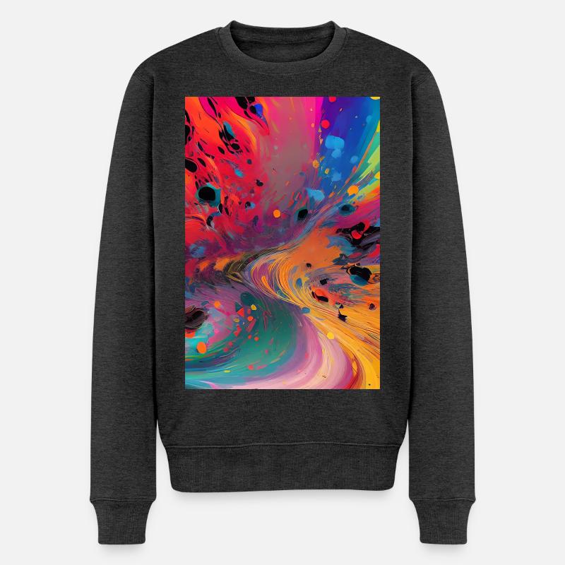 Art abstrait - Pull Premium bio Homme - anthracite chiné