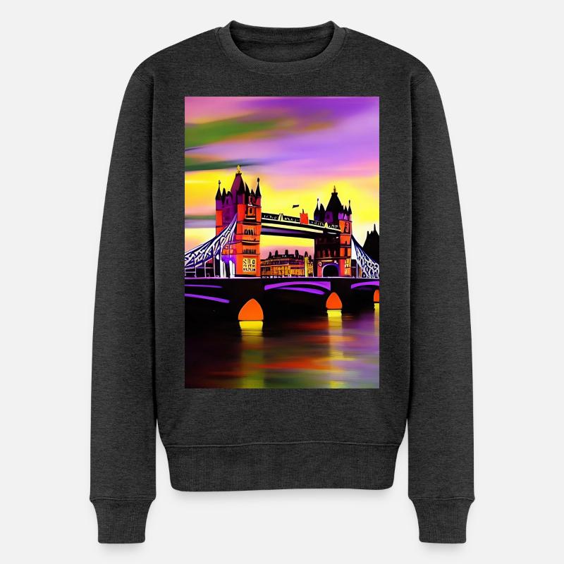 Ponts à Londres - Pull Premium bio Homme - anthracite chiné