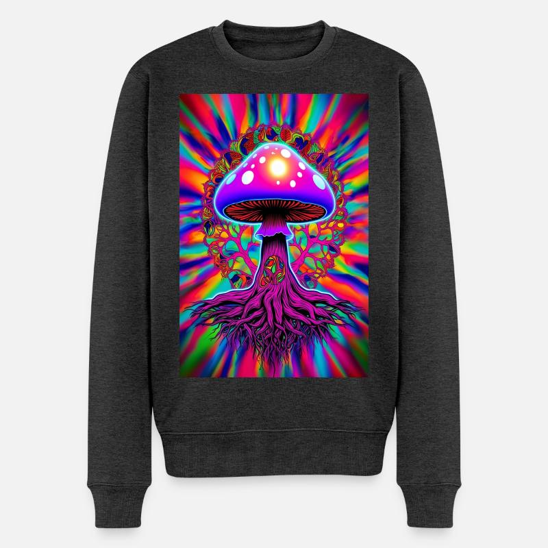 Champignon psychédélique - Pull Premium bio Homme - anthracite chiné