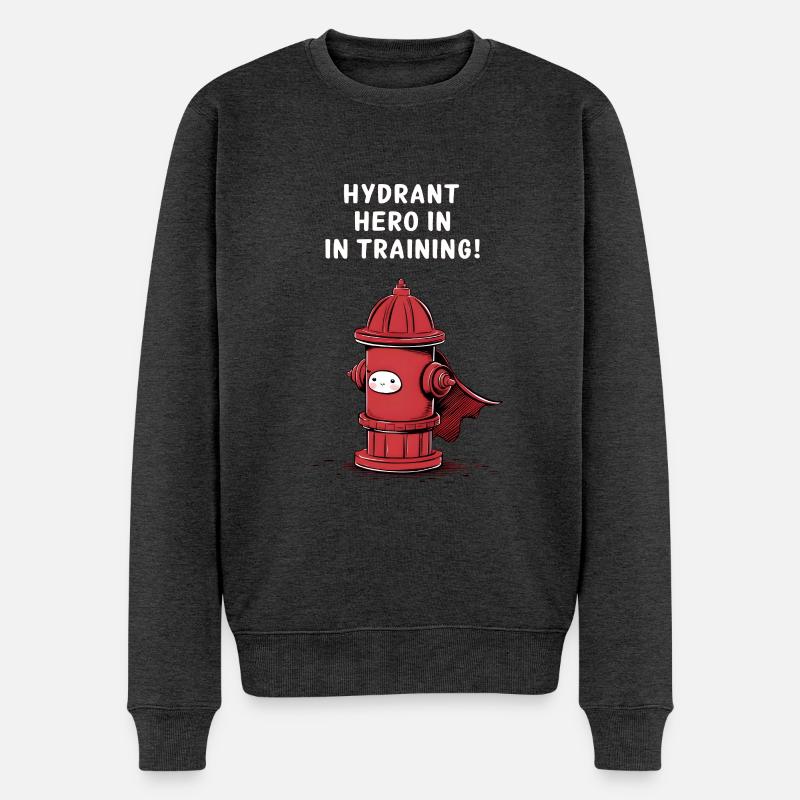 Hydrant Hero en formation - Pull Premium bio Homme - anthracite chiné
