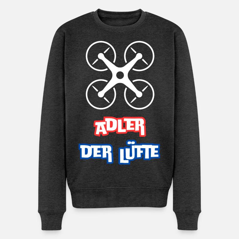 Aigle du ciel - Pull Premium bio Homme - anthracite chiné