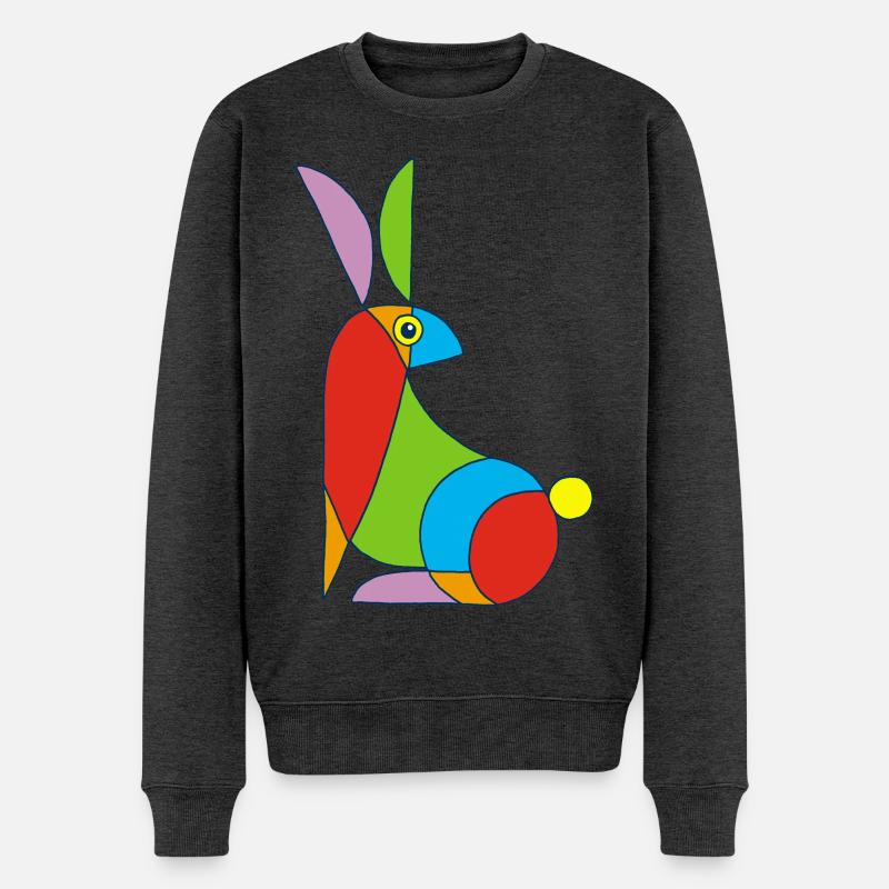 Drôle de lapin - Pull Premium bio Homme - anthracite chiné