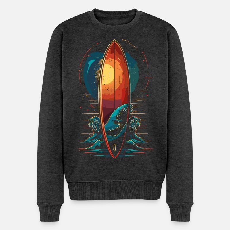 Planche de surf - Pull Premium bio Homme - anthracite chiné