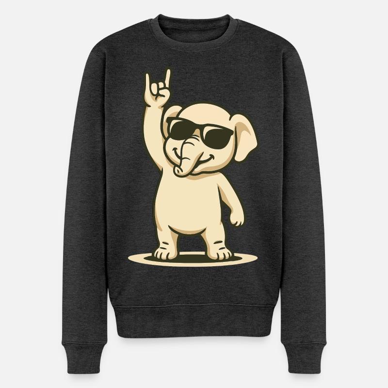 Rainure d’éléphant - Pull Premium bio Homme - anthracite chiné