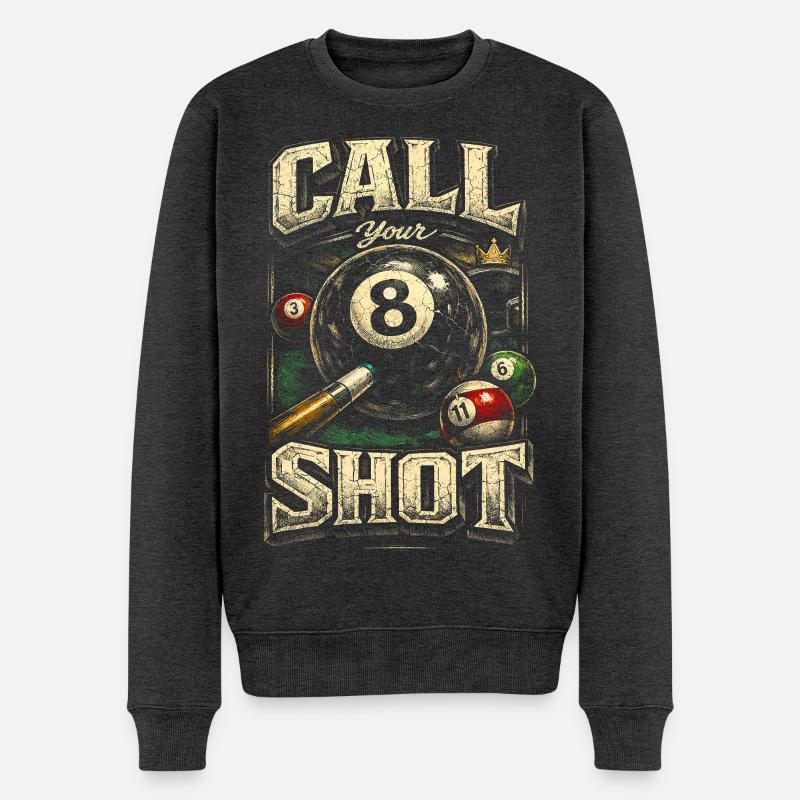 8-Ball Billard Call Your Shot - Männer Premium Bio Pullover - Anthrazit meliert
