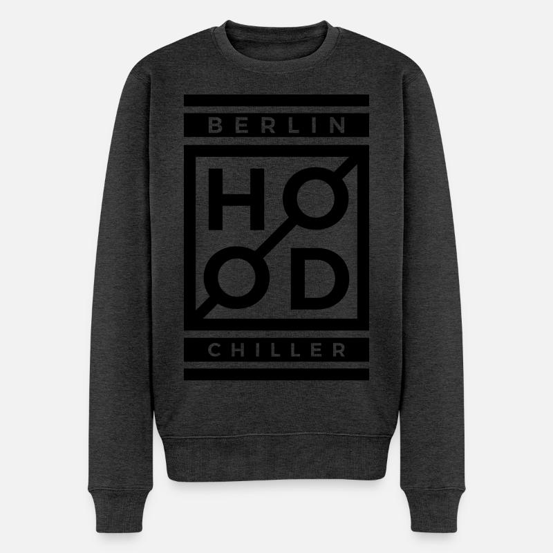 Bois moderne Chiller Berlin - Pull Premium bio Homme - anthracite chiné