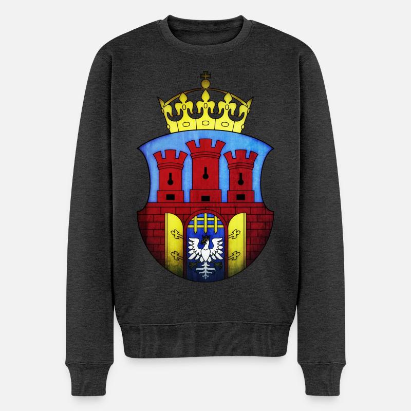 Krakau - Polen - Männer Premium Bio Pullover - Anthrazit meliert