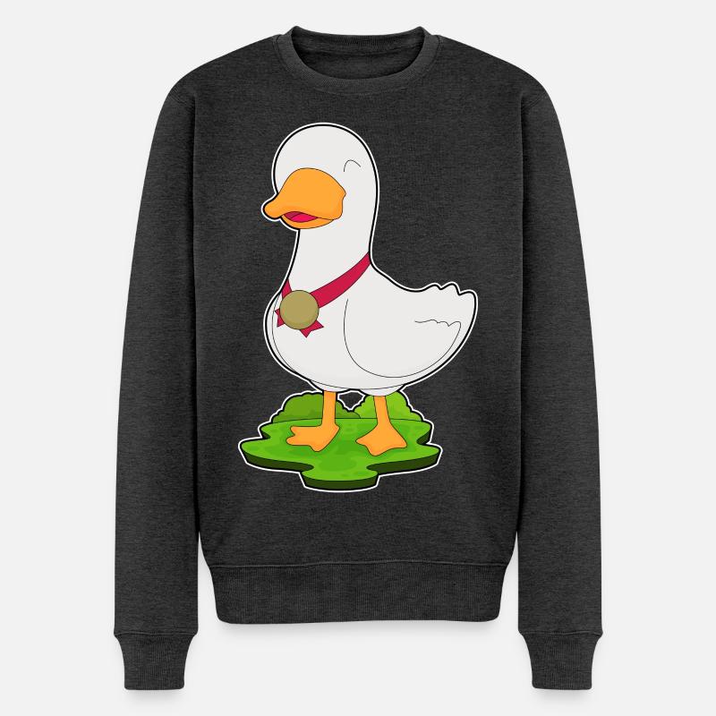Médaille du canard - Pull Premium bio Homme - anthracite chiné