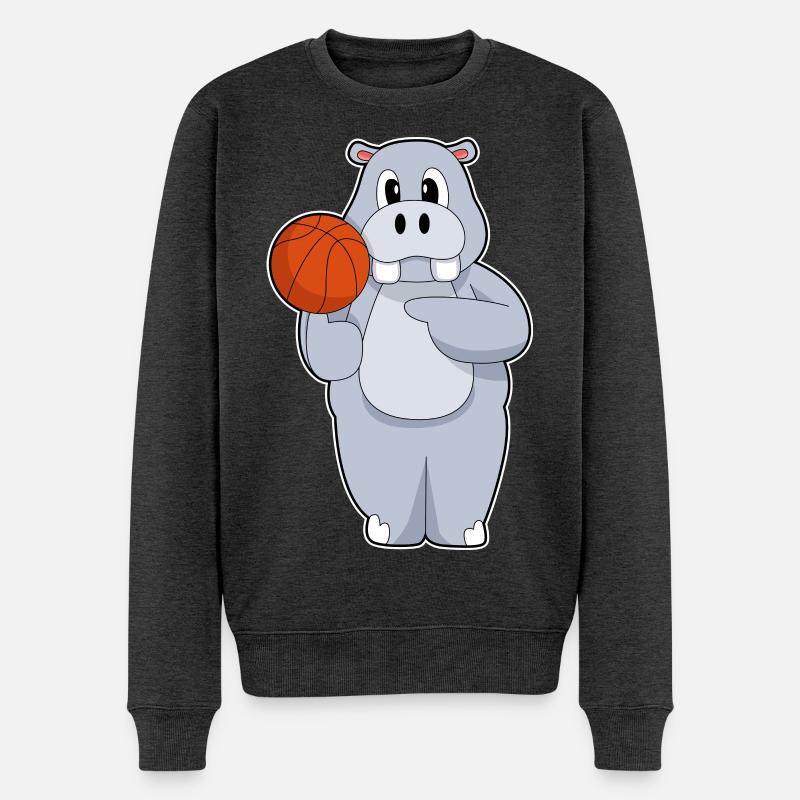 Hippo Basketteur Basketteur - Pull Premium bio Homme - anthracite chiné