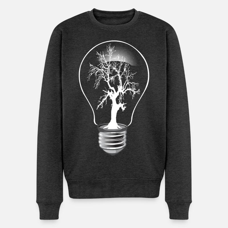 Tree light - Pull Premium bio Homme - anthracite chiné