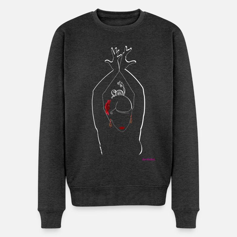 Flämisch - Männer Premium Bio Pullover - Anthrazit meliert
