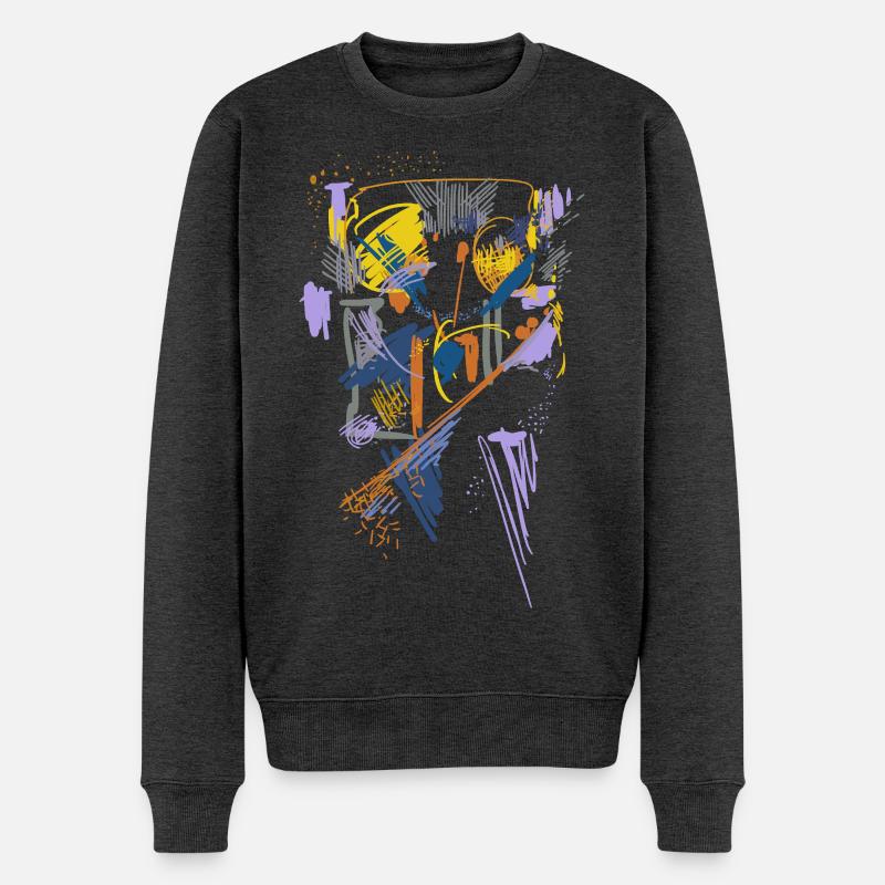 Architektur Abstrakt - Männer Premium Bio Pullover - Anthrazit meliert