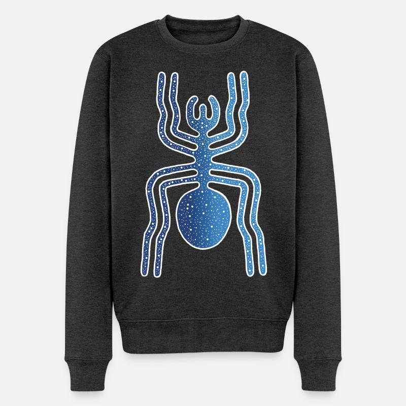 Animal araignée de Nazca - Pull Premium bio Homme - anthracite chiné