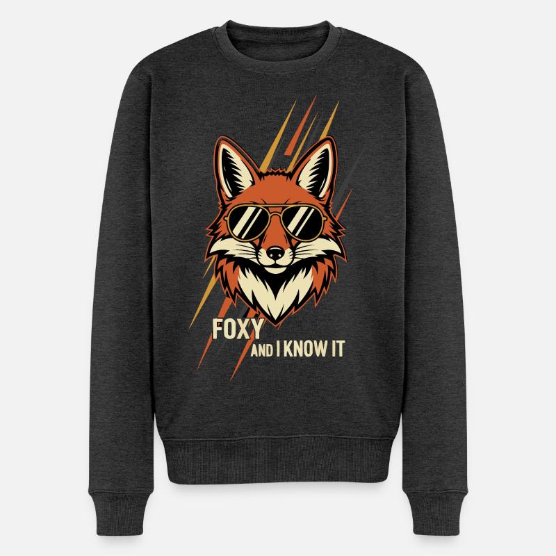 Foxy et moi le savons - Pull Premium bio Homme - anthracite chiné