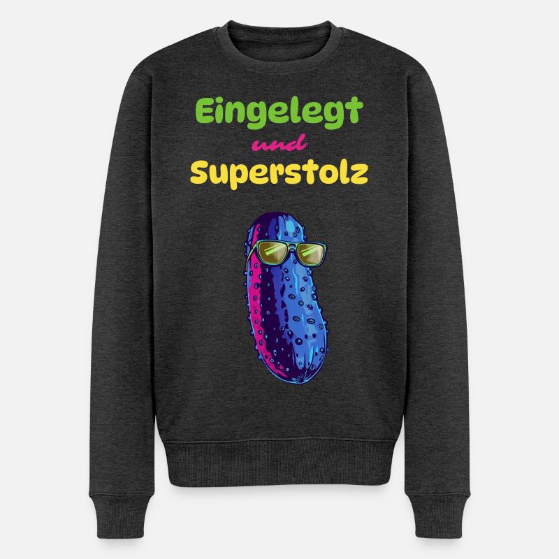 Eingelegt und Superstolz - Männer Premium Bio Pullover - Anthrazit meliert