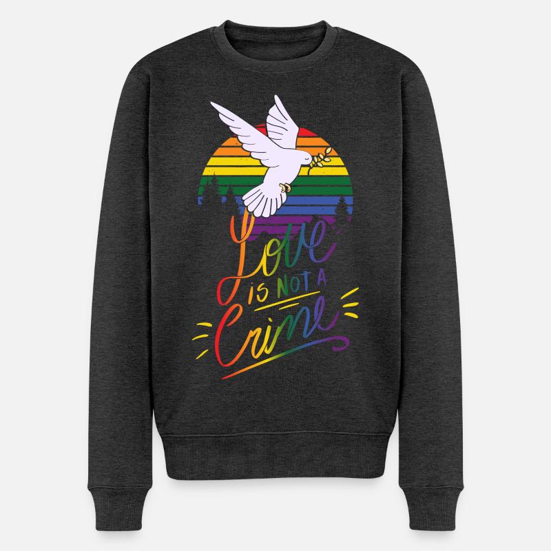 Christopher Street Day - Männer Premium Bio Pullover - Anthrazit meliert