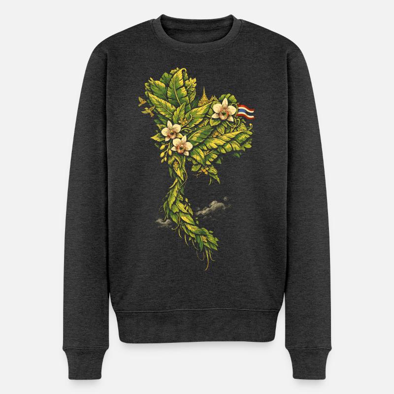 Fierté Thaïlandaise - Pull Premium bio Homme - anthracite chiné