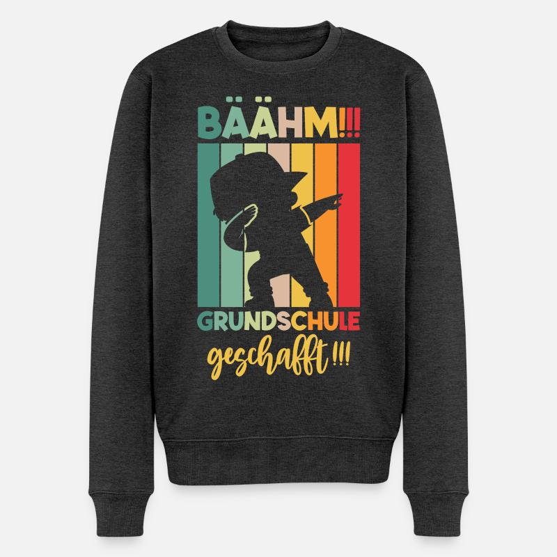 Grundschule Geschafft 2026  - Männer Premium Bio Pullover - Anthrazit meliert