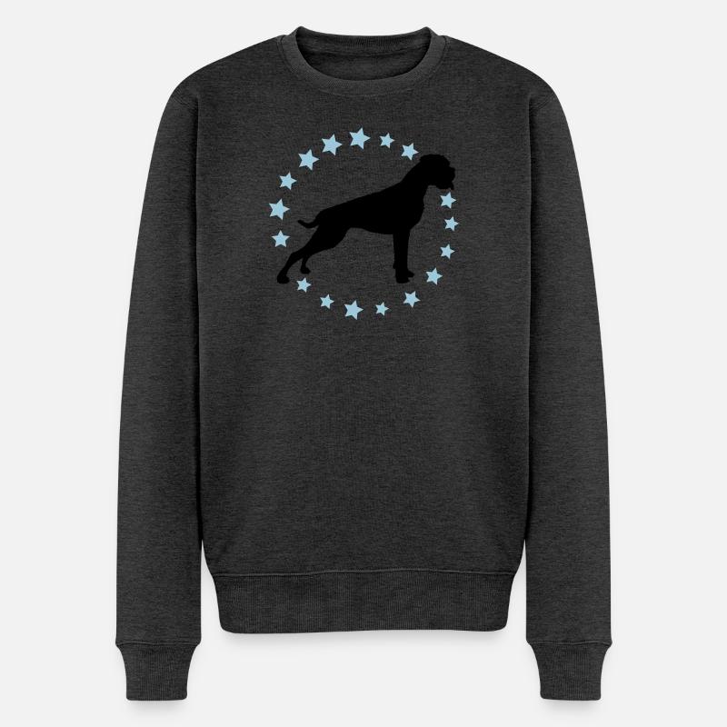Boxer Sternenkreis 2 farb - Männer Premium Bio Pullover - Anthrazit meliert
