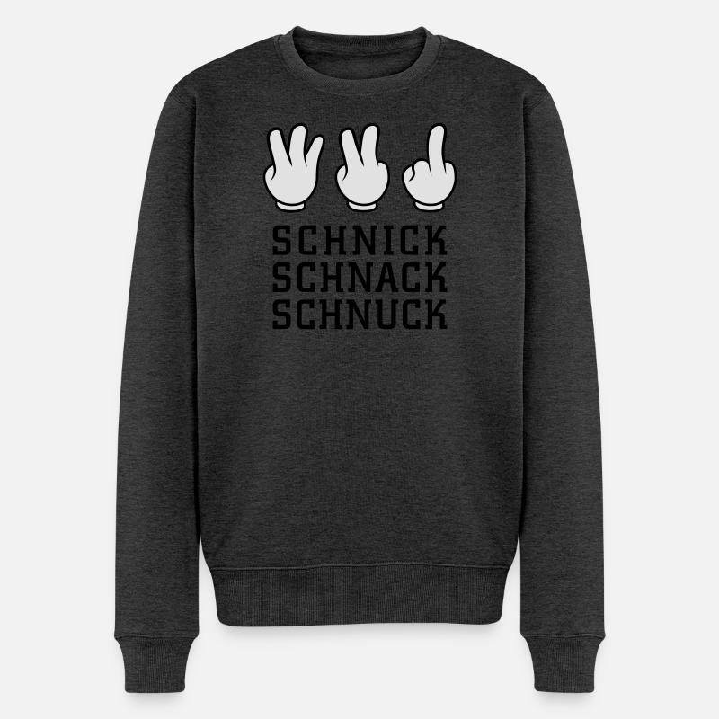 schnick schnack schnuck - Männer Premium Bio Pullover - Anthrazit meliert