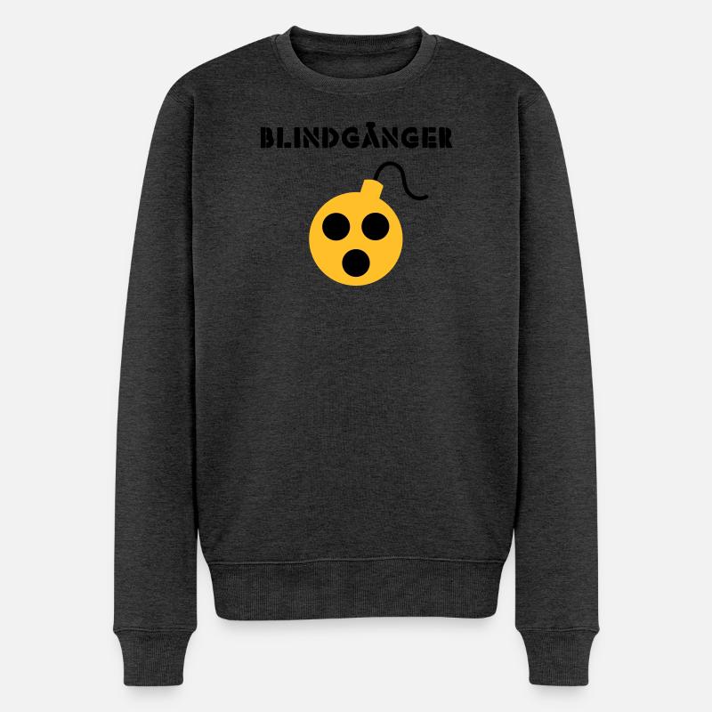 Blindgänger - Männer Premium Bio Pullover - Anthrazit meliert
