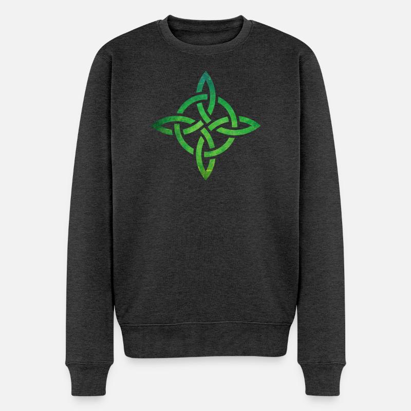 Celtic Knot - Männer Premium Bio Pullover - Anthrazit meliert