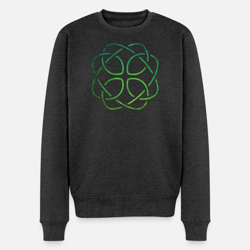 Celtic Knot - Männer Premium Bio Pullover - Anthrazit meliert