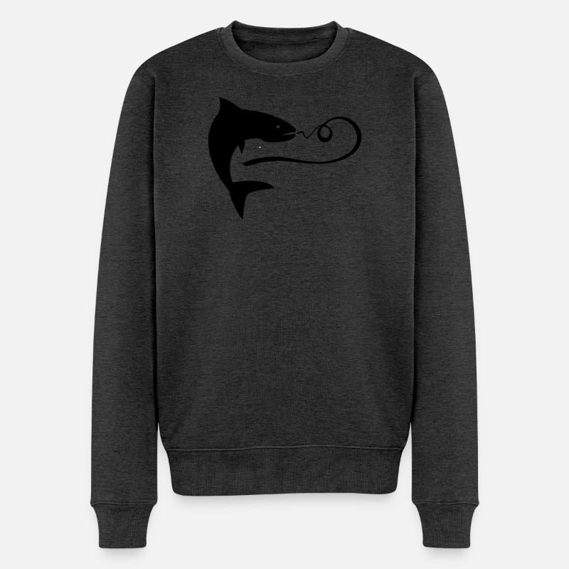 pêche - Pull Premium bio Homme - anthracite chiné