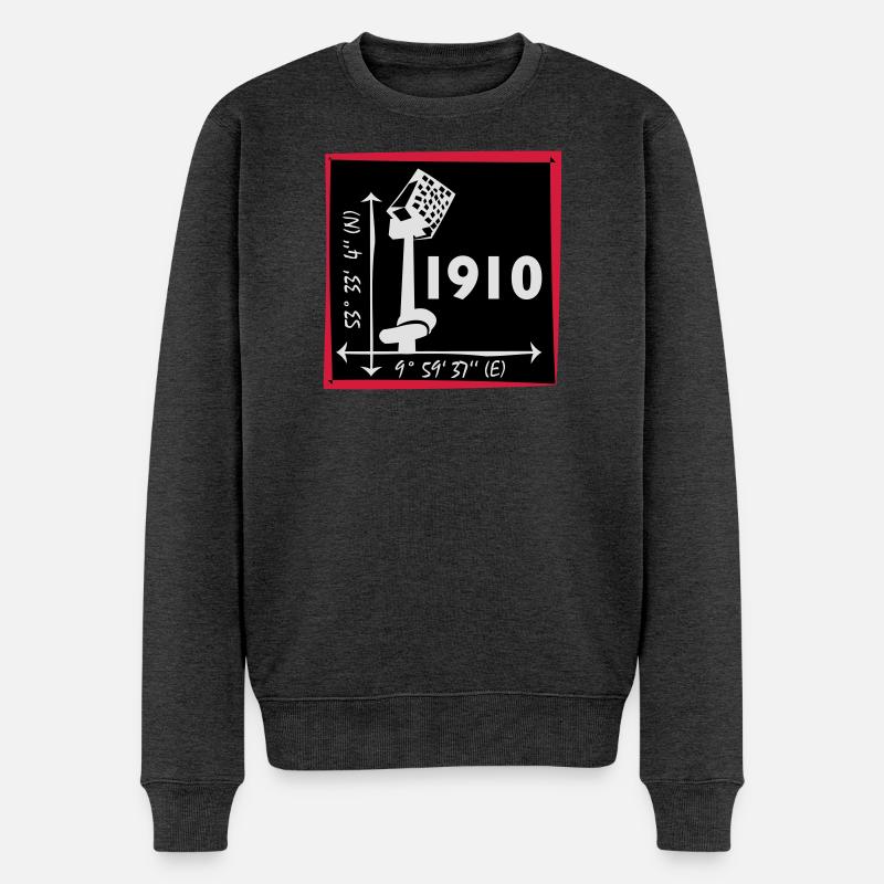 St. Pauli 1910 - Männer Premium Bio Pullover - Anthrazit meliert