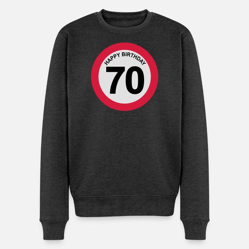 6061912 126876003 70 - Männer Premium Bio Pullover - Anthrazit meliert