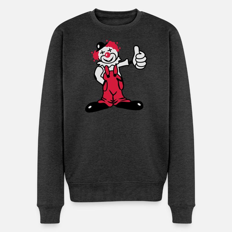 Ein lustiger Clown - Männer Premium Bio Pullover - Anthrazit meliert